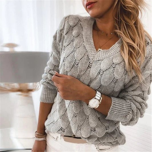 Pull Col V Tricot | Glow-Chic™